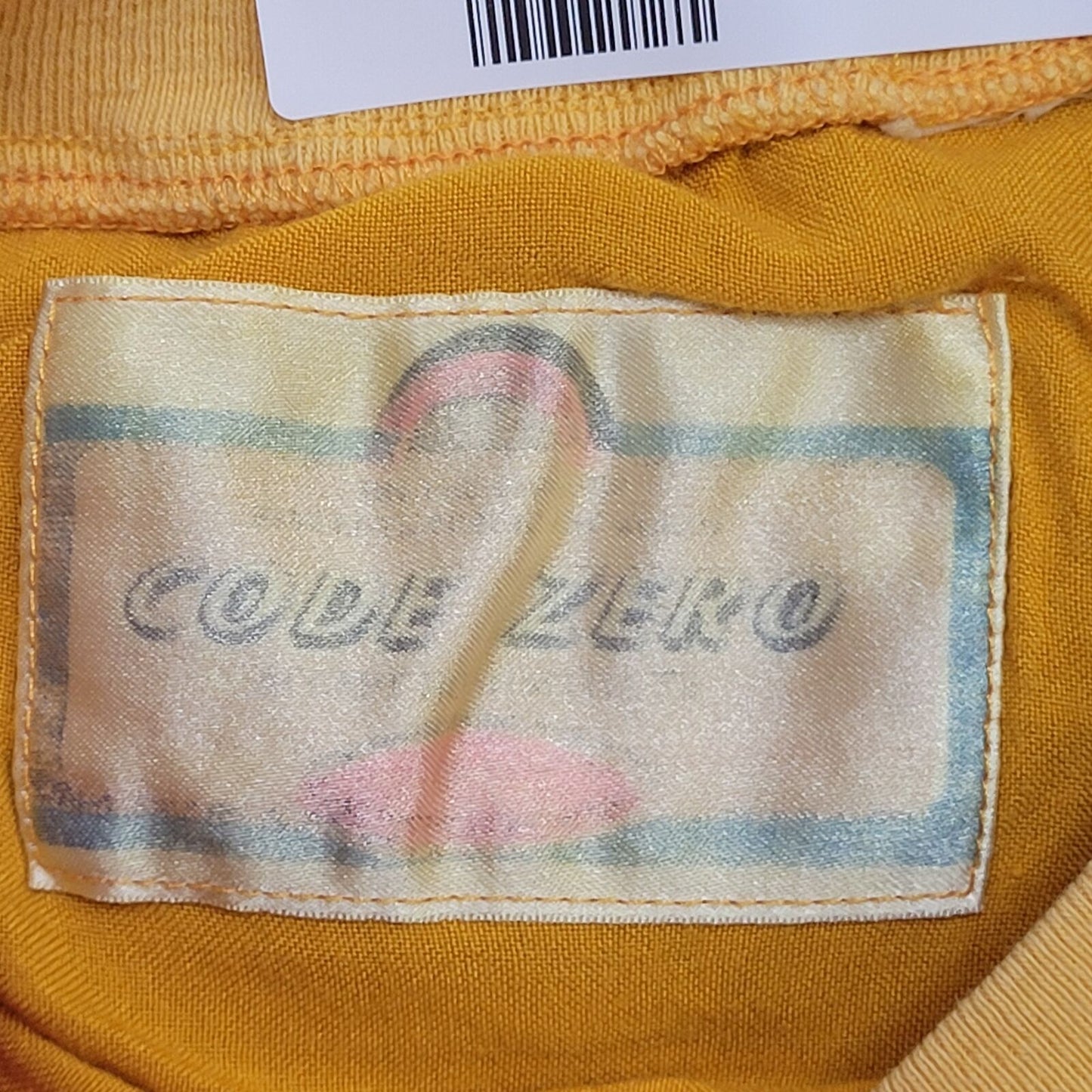 Code-Zero Shirt Womens Large 21x26 Gold Yellow USA