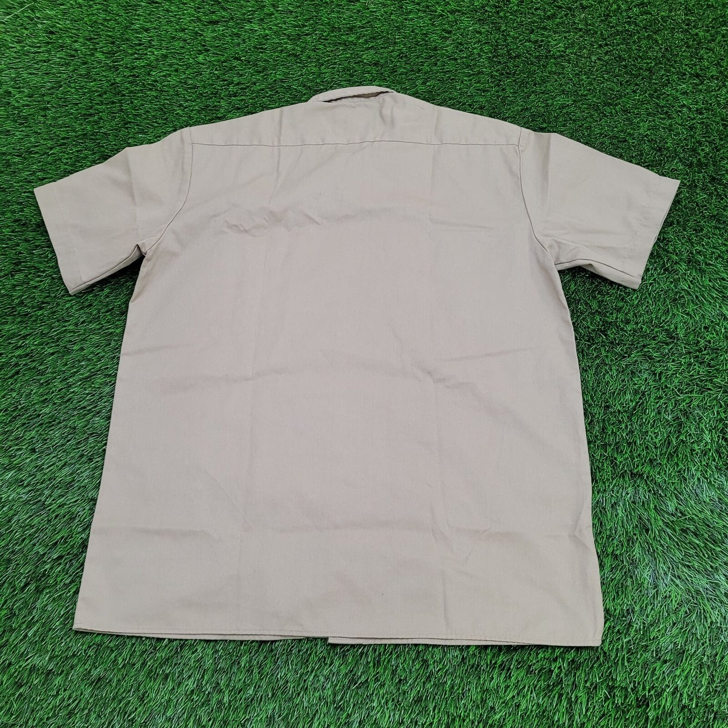 DICKIES Workwear Shirt Large 25x31 Tan Khaki Baggy