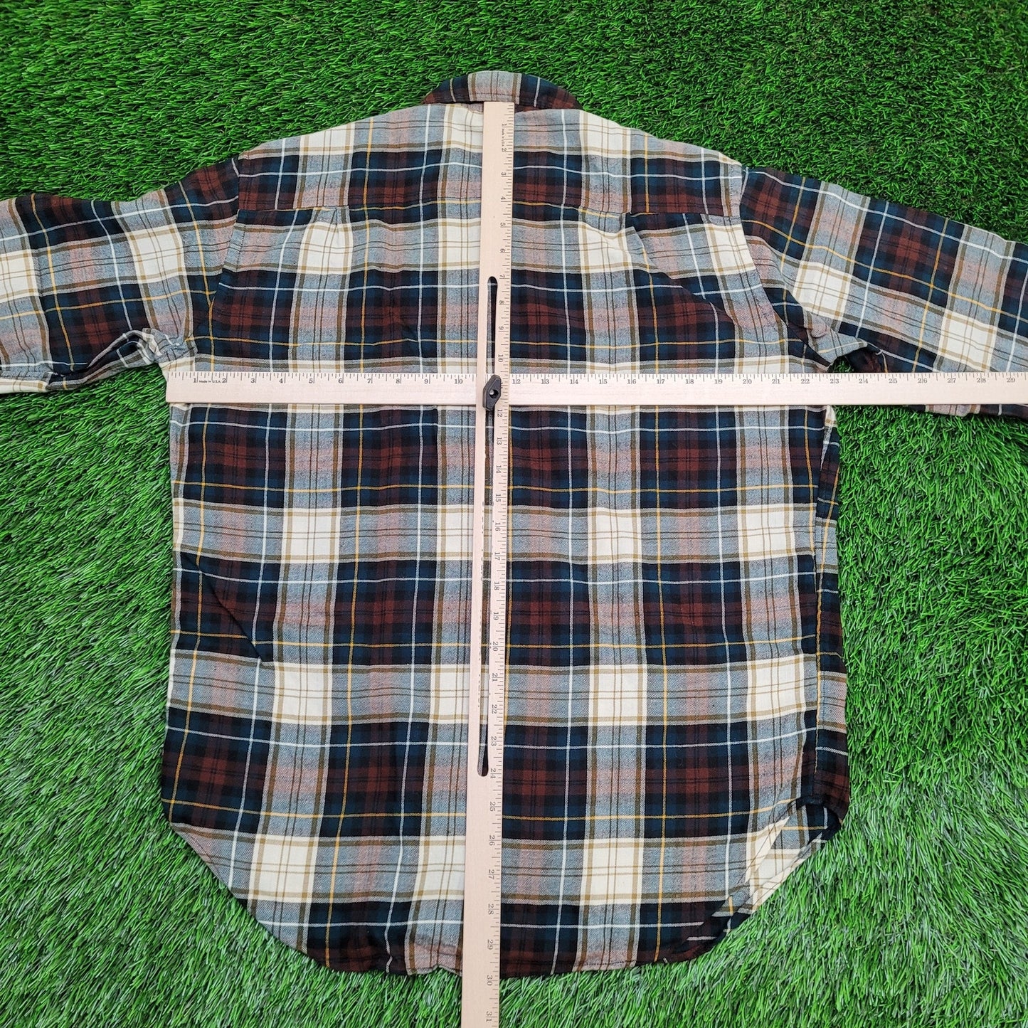 Vintage Viyella Extra-Baggy Shirt Womens Large 23x30 Plaid