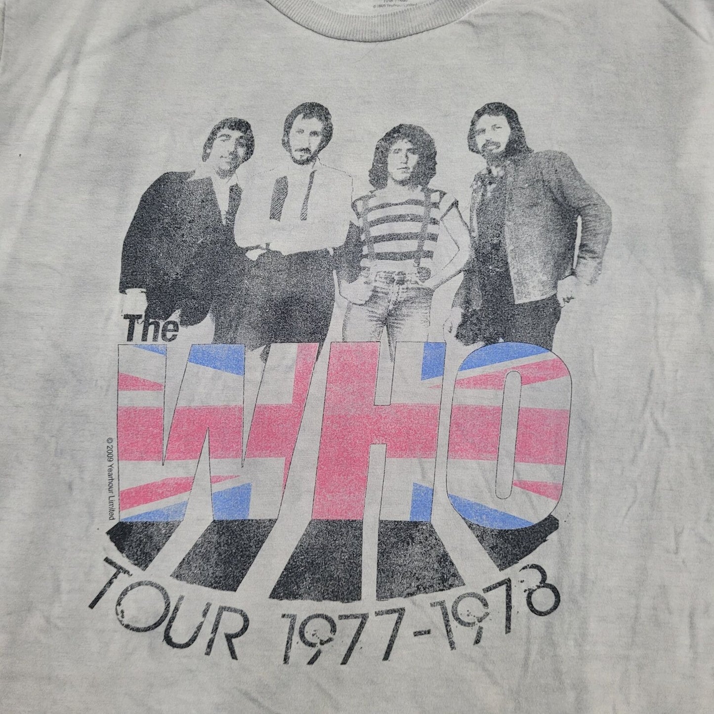 1978 The-Who Tour Shirt Womens L/XL 20x24 Gray