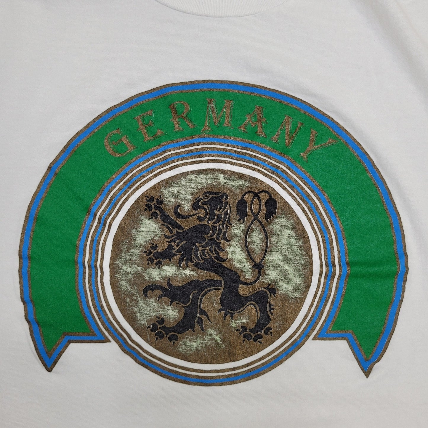 Germany Palatine Lion Heraldry Crop-Top Womens L 21x18 80s