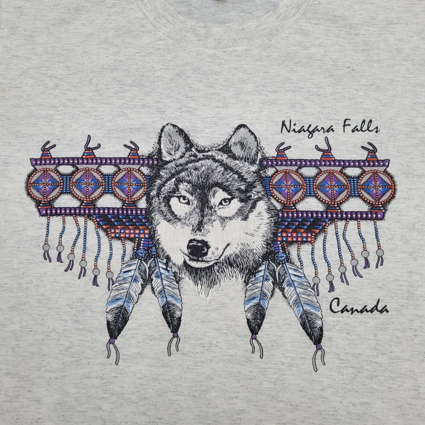 Vintage Wolf Shirt Small 18s23 Gray USA