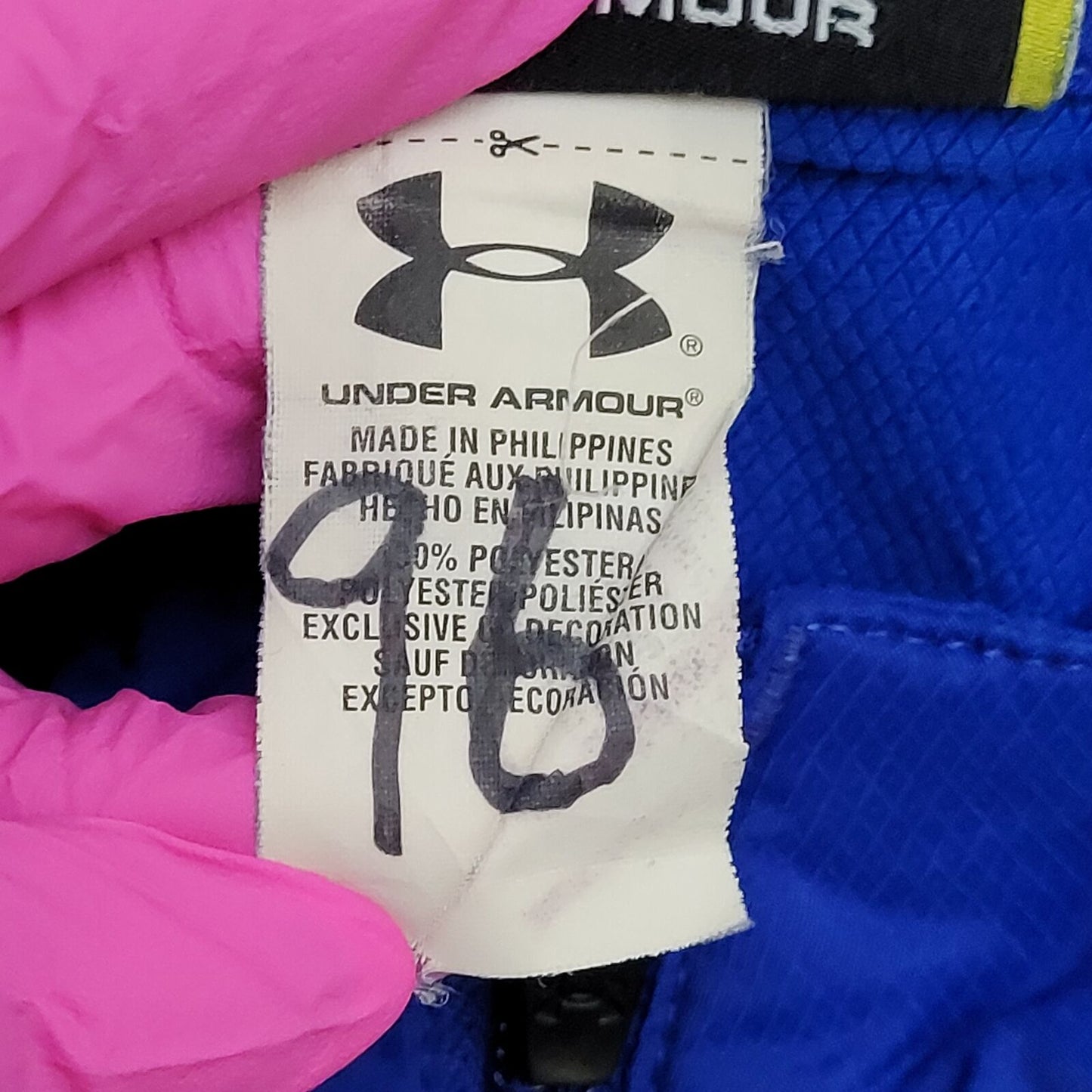 Vintage Under-Armour Windbreaker XL 24x29 Blue