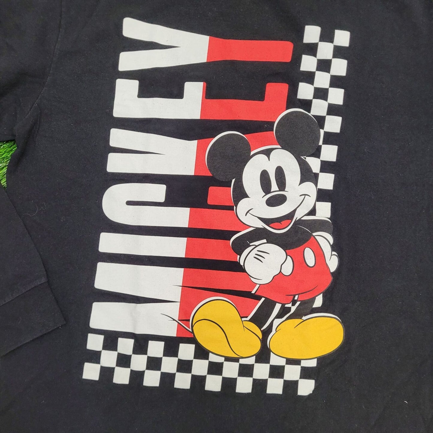 Disney Mickey-Mouse Shirt Large 22x27 Black