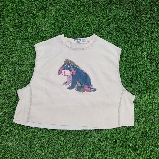 Disney Eeyore Sweatshirt Womens Medium 21x16 White