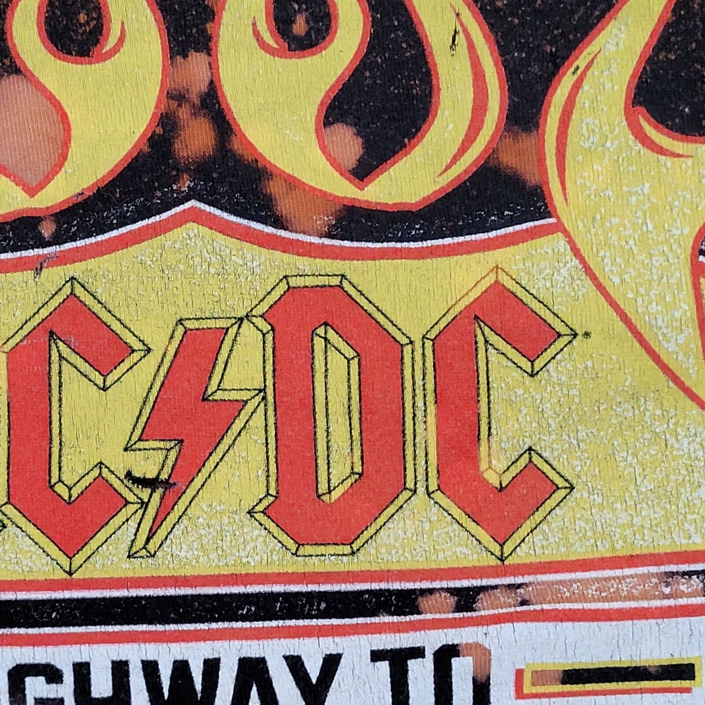 ACDC Shirt Womens Medium 18x25 Bleached Highway-to-Hell