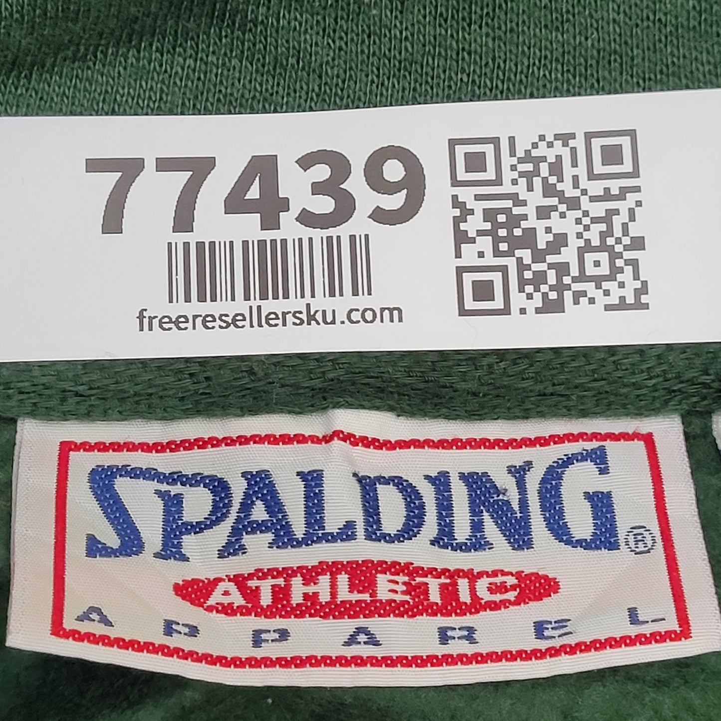 Vintage Spalding Track Jacket Medium 22x25 Green Black