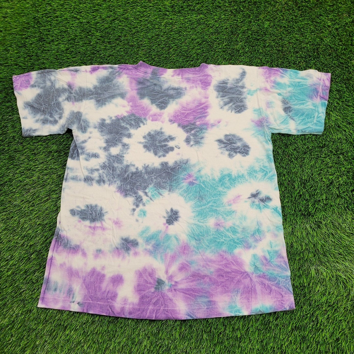 Crumpled Tie-Dye Shirt Womens XL 21x25 Purple