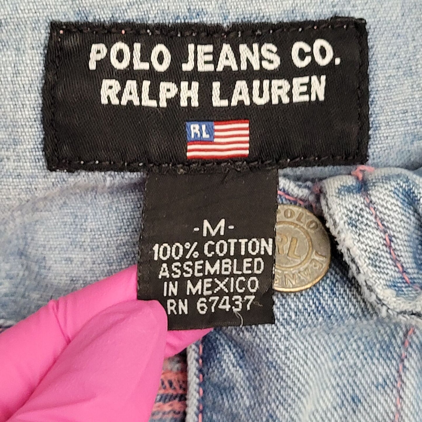 Vintage Y2K Ralph-Lauren Denim Jacket Women S/M 17x19 Trucker