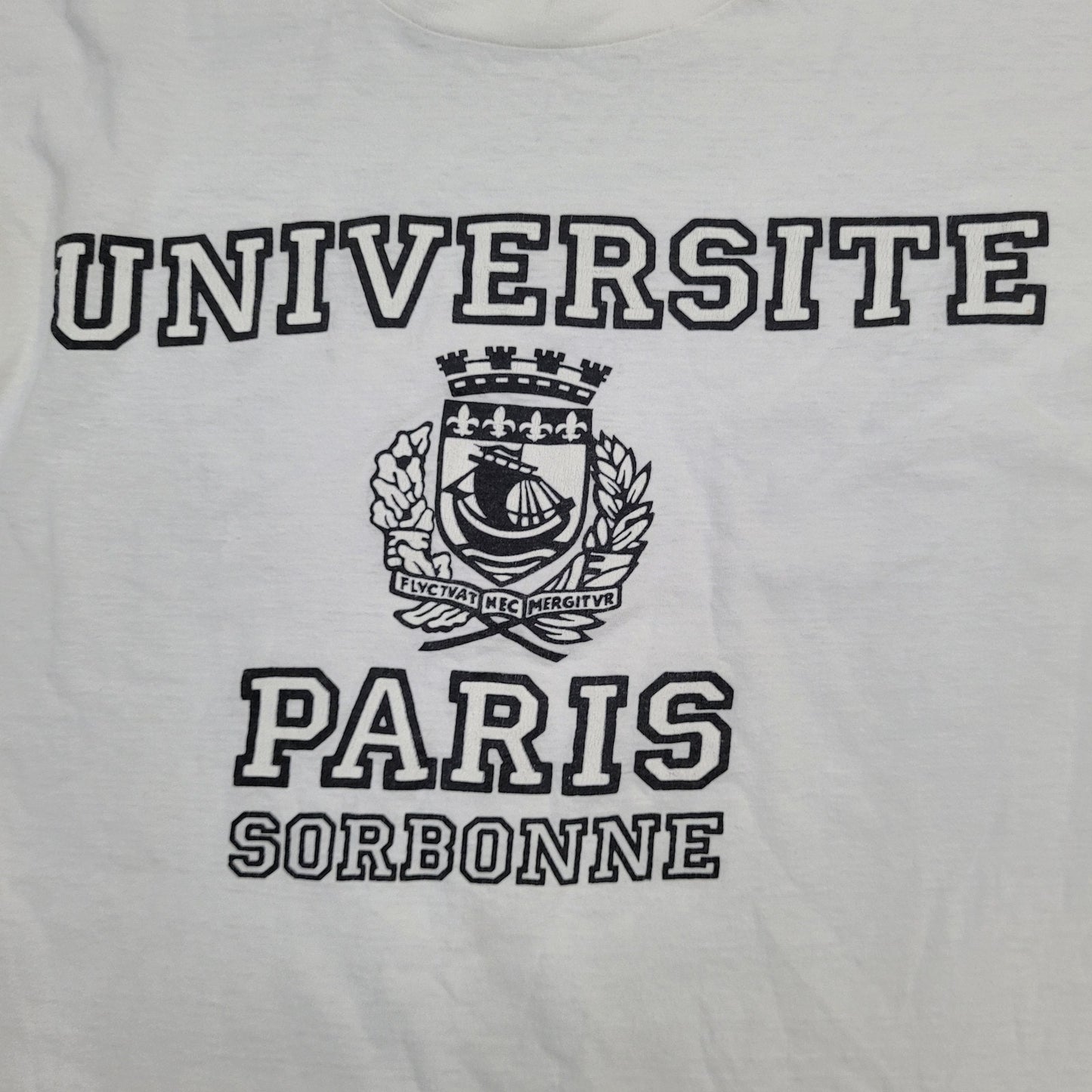 Vintage University of Paris Shirt Women M 19x23 Sorbonne