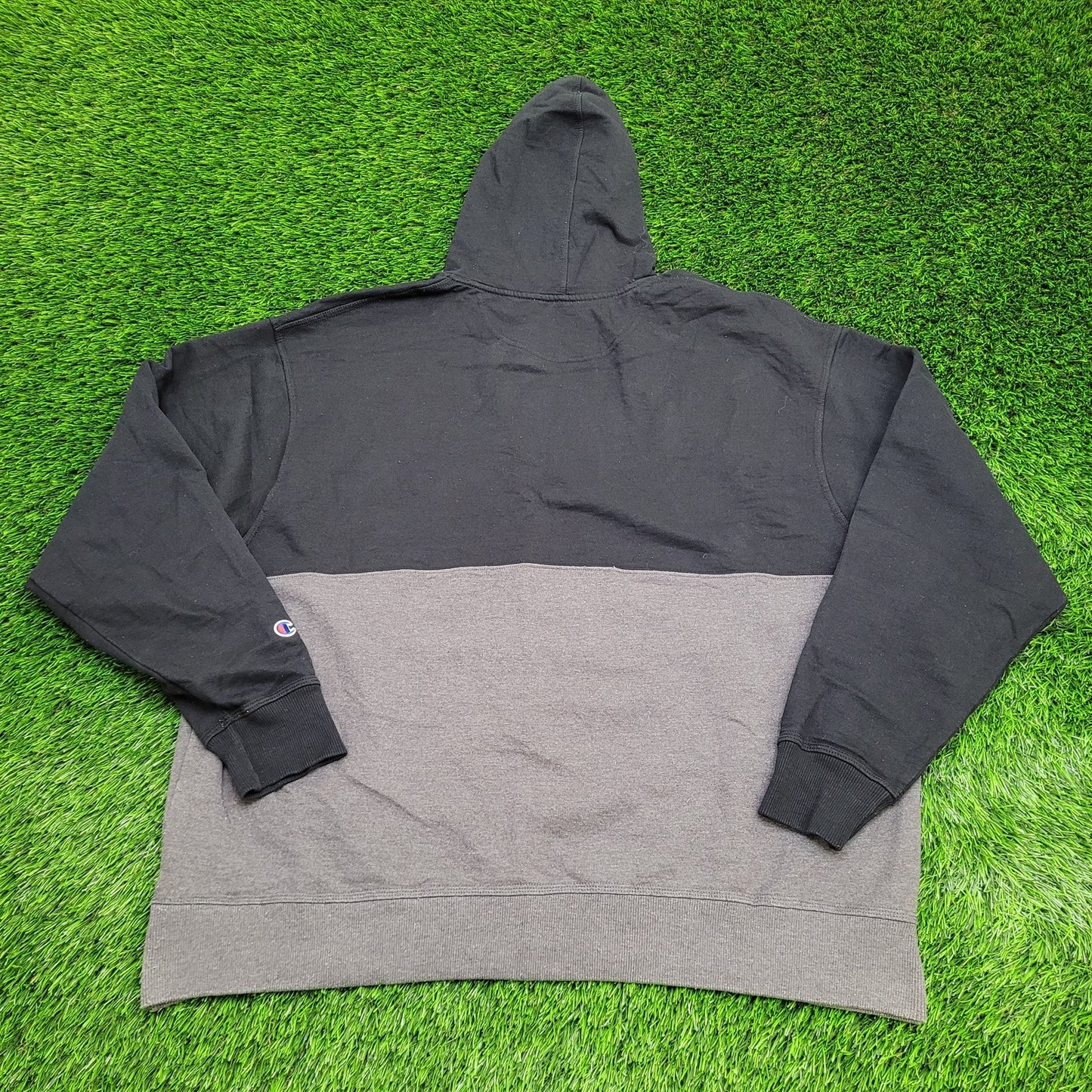 Champion Hoodie 2XL 28x28 Colorblock Two-Tone Baggy Boxy