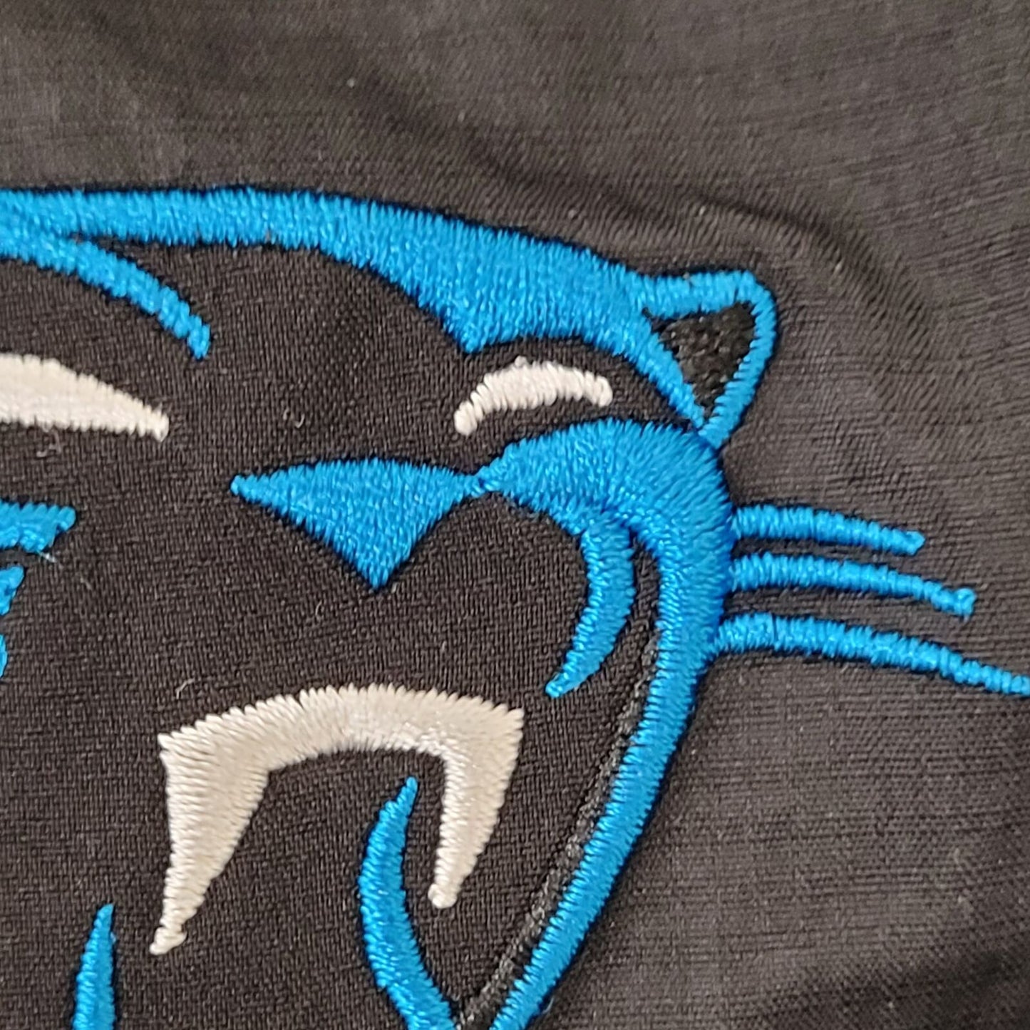 Carolina Panthers Jacket Large 25x27 Black Blue