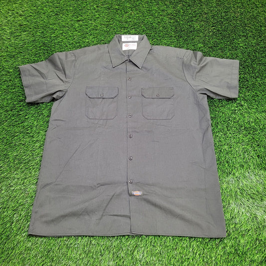 DICKIES Button Shirt XL 26x33 Baggy Green