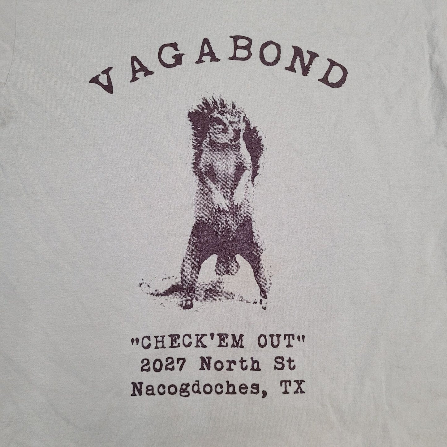 Vintage Squirrel Shirt Small 18x26 Vagabond Nacogdoches