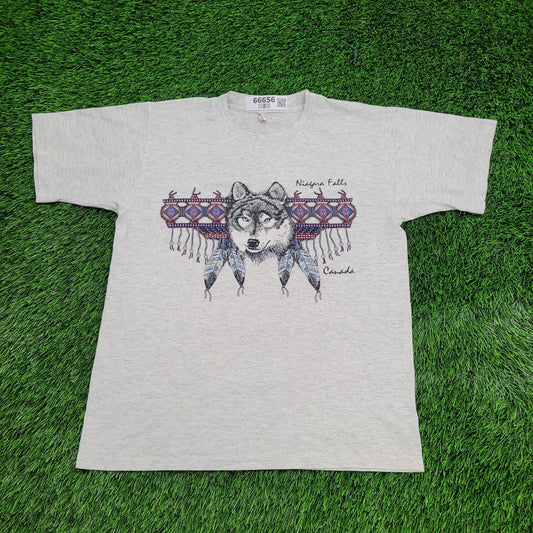 Vintage Wolf Shirt Small 18s23 Gray USA