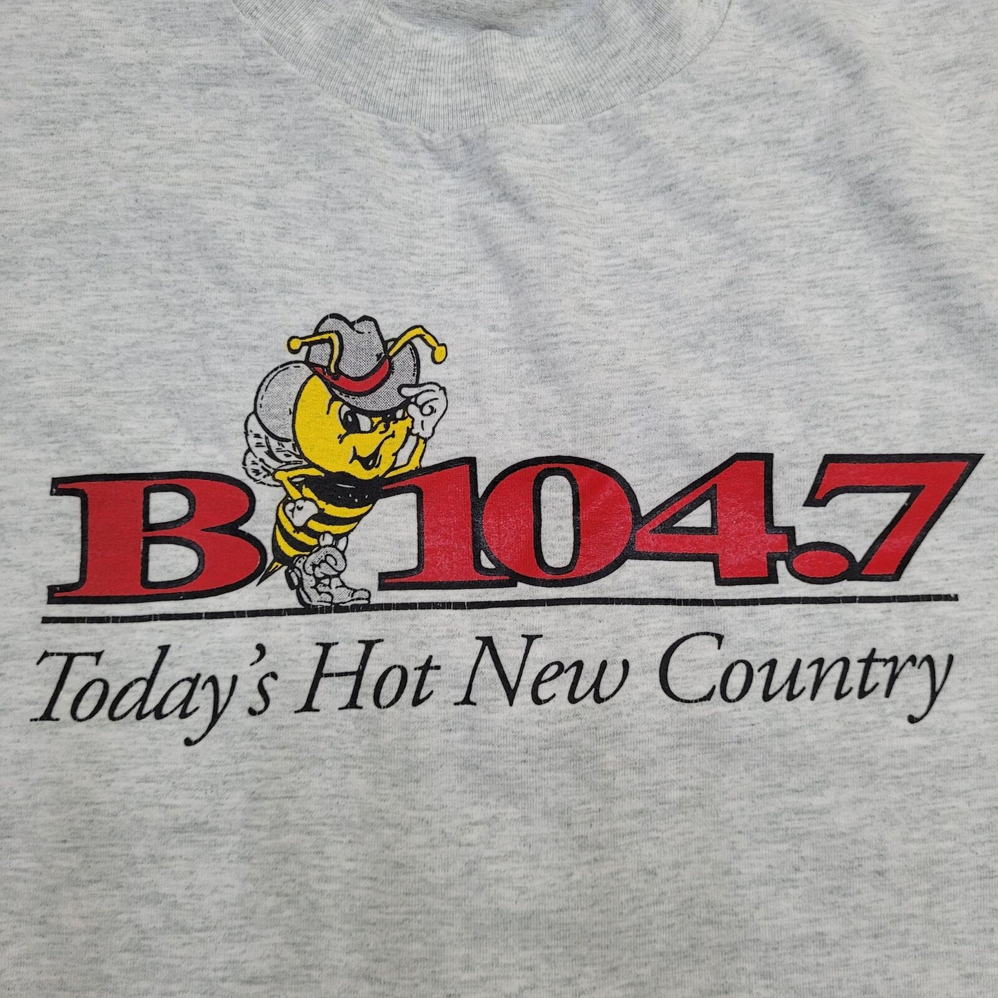 Vintage Syracuse WBBS B104.7 Shirt Large 21x26 Gray