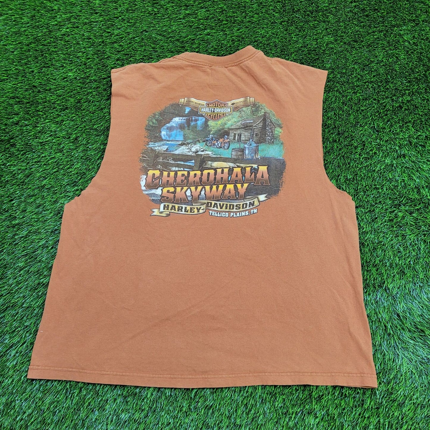 Harley Davidson Cut-Off Shirt 2XL 25x29 Tennessee