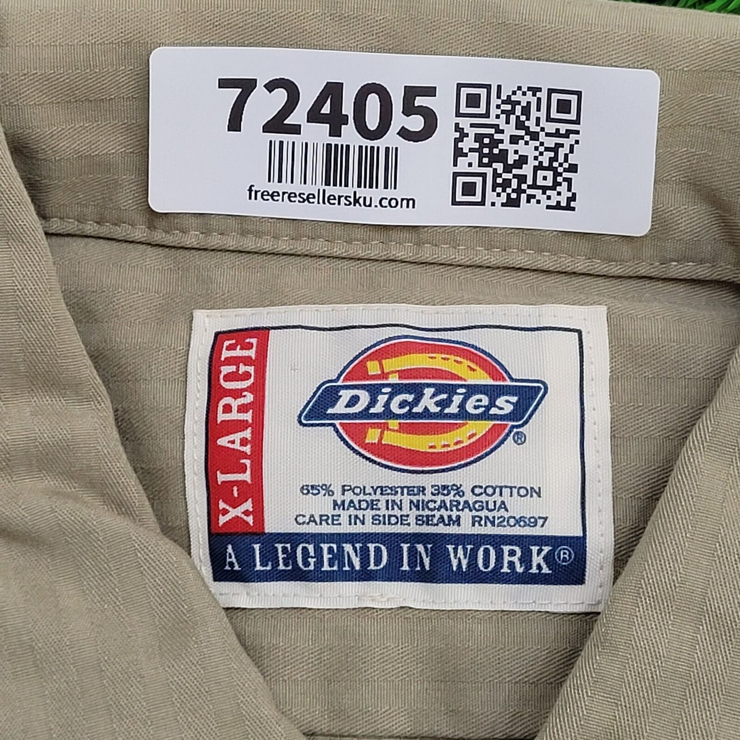 DICKIES Button Shirt XL 26x32 Beige