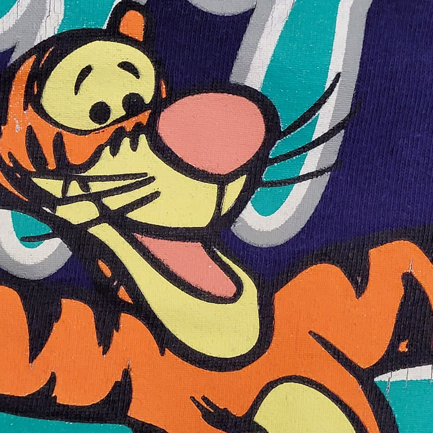 Vintage Tigger Shirt S/M 19x26 Blue Winnie-The-Pooh