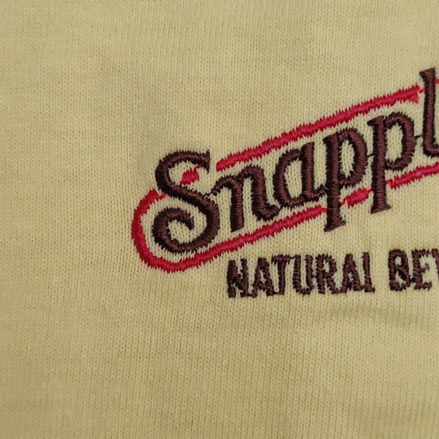 Vintage Snapple Beverage Shirt Large 22x28 Yellow