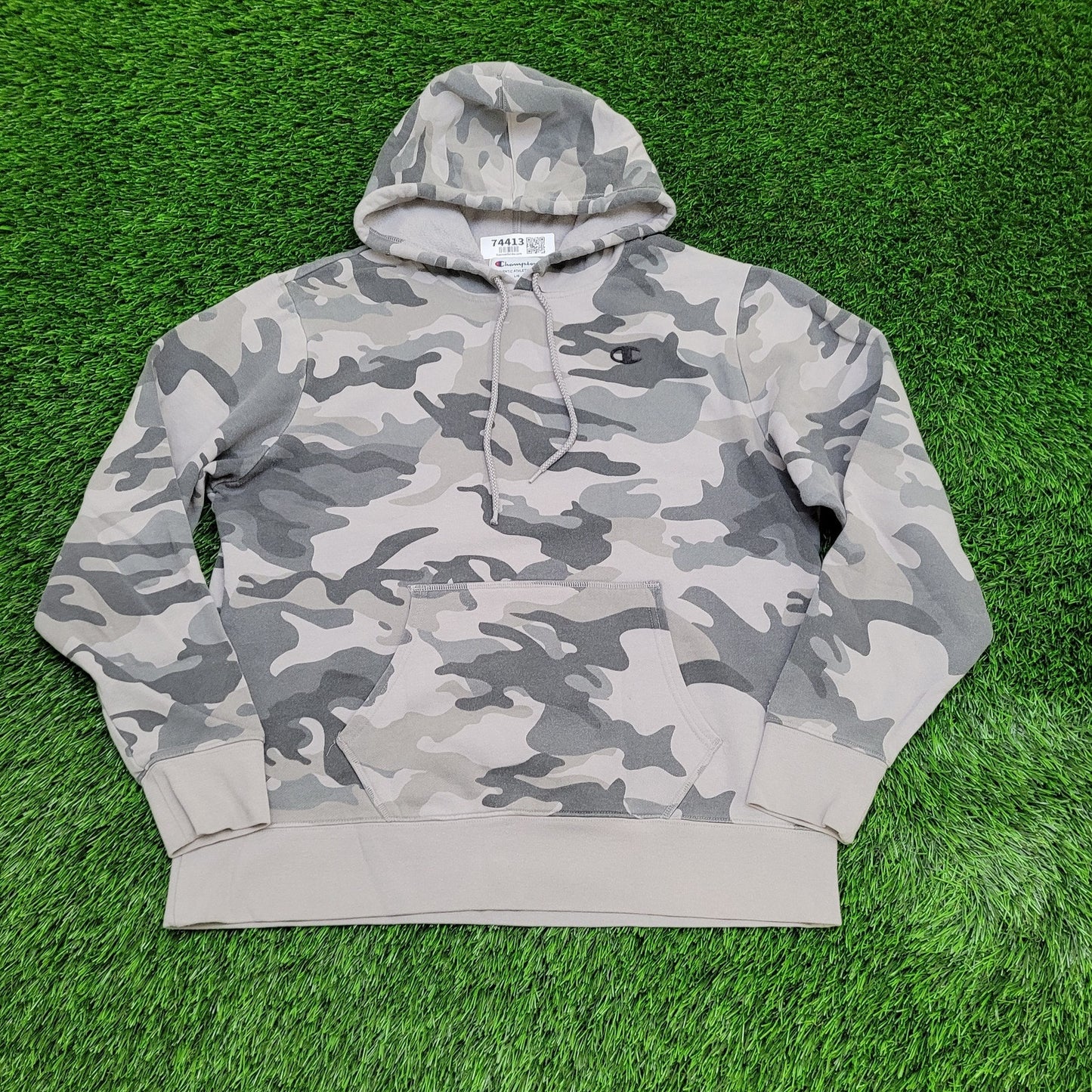 Champion Camo Hoodie Large 22x26 Woodland C-Logo