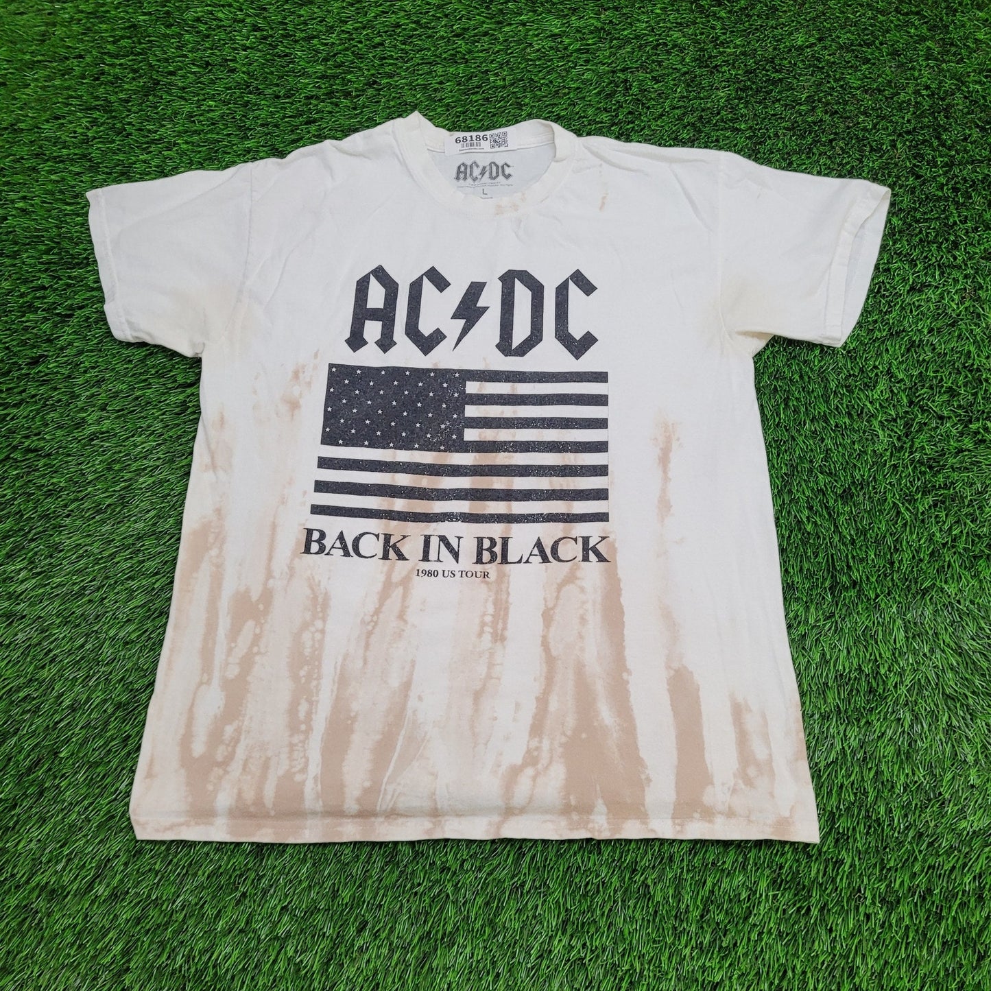 ACDC Band Shirt Womens Large 20x26 Back-In-Black