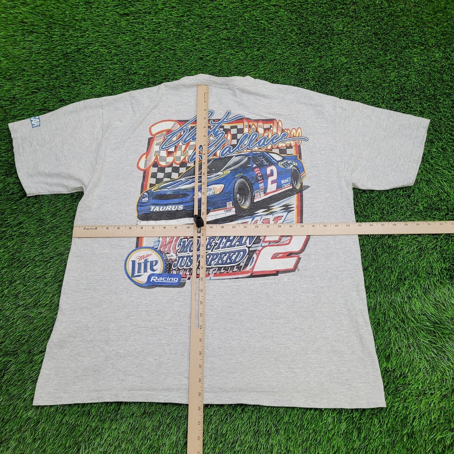 Vintage Rusty-Wallace NASCAR Shirt XL 25x30 Gray