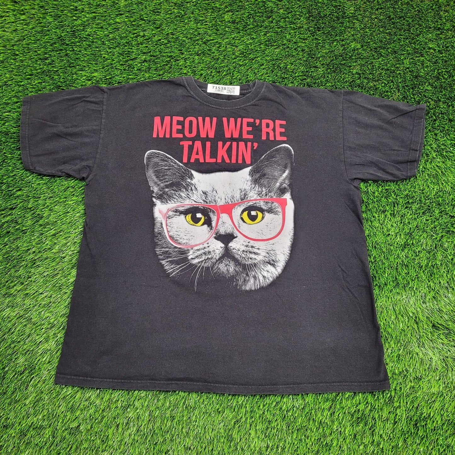 Cat Statement Shirt XL 23x26 Black