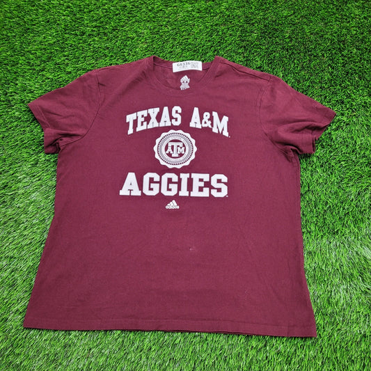 ADIDAS Texas A&M Aggies Shirt Womens XL 22x24 Maroon