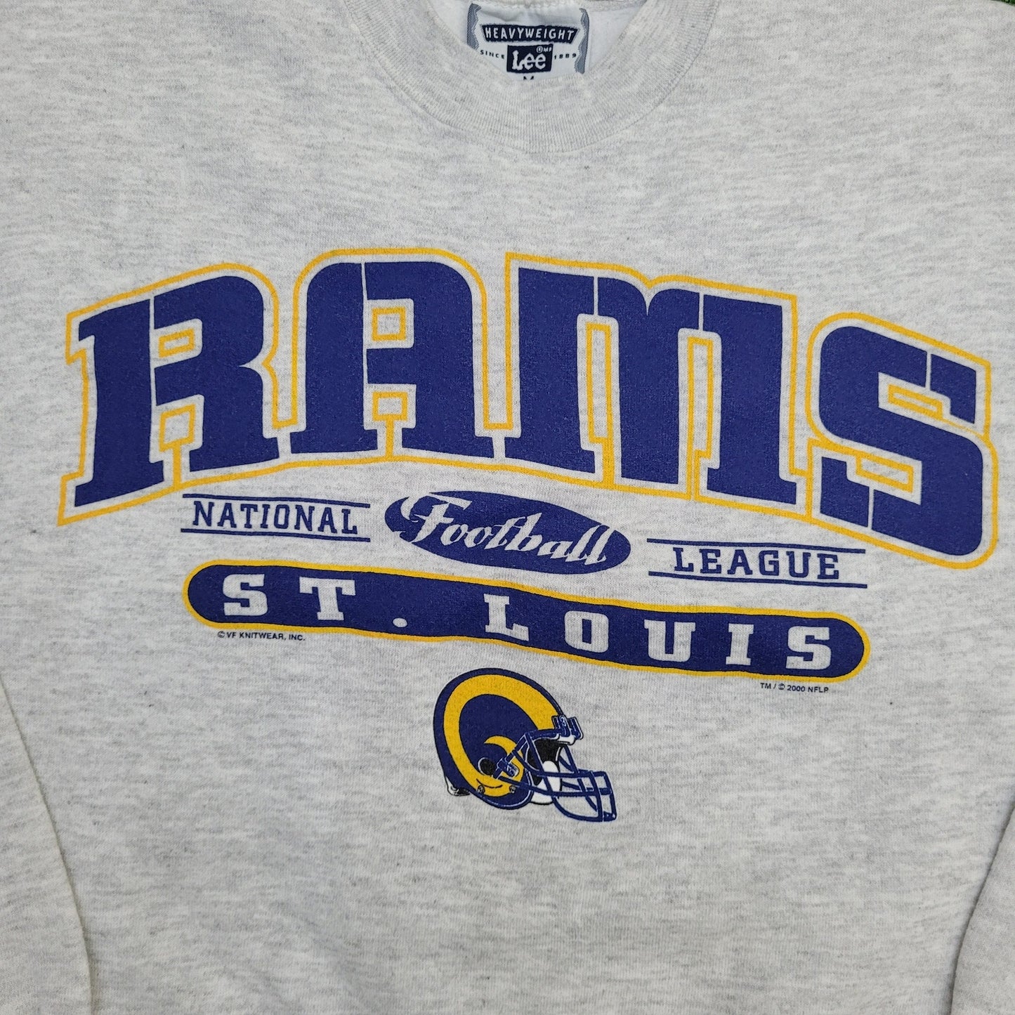 Vintage St-Louis Rams Sweatshirt Womens Medium 21x25 Gray