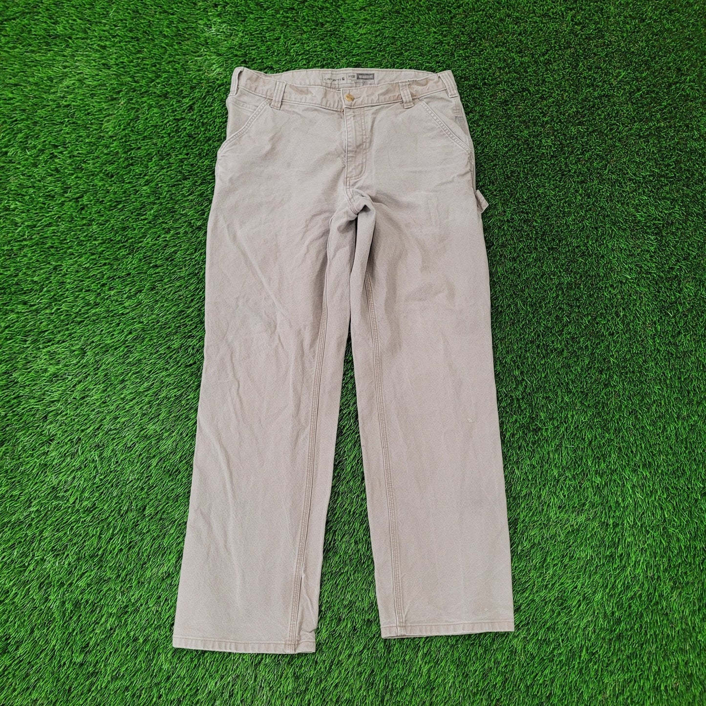 Carhartt Rugged-Flex Carpenter Pants 34x31 Canvas Greige