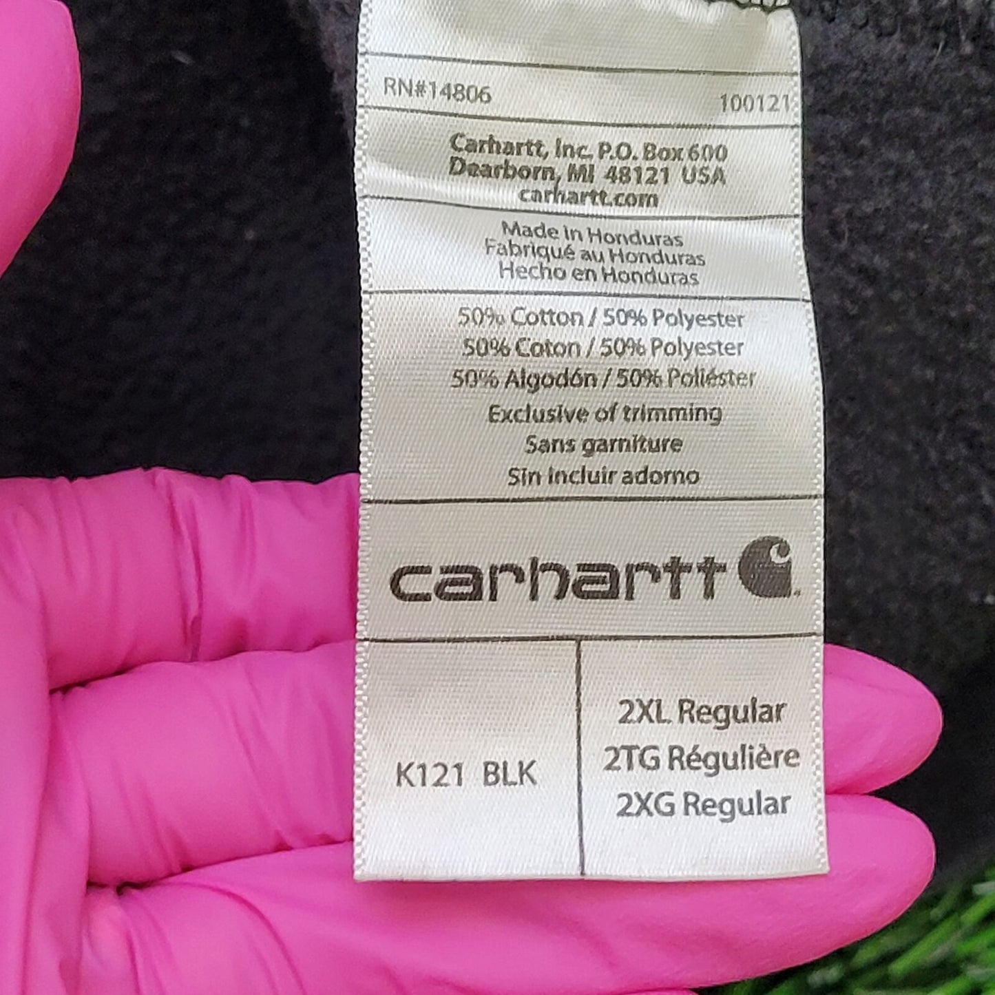 CARHARTT Hoodie 2XL 29x28 Faded Black