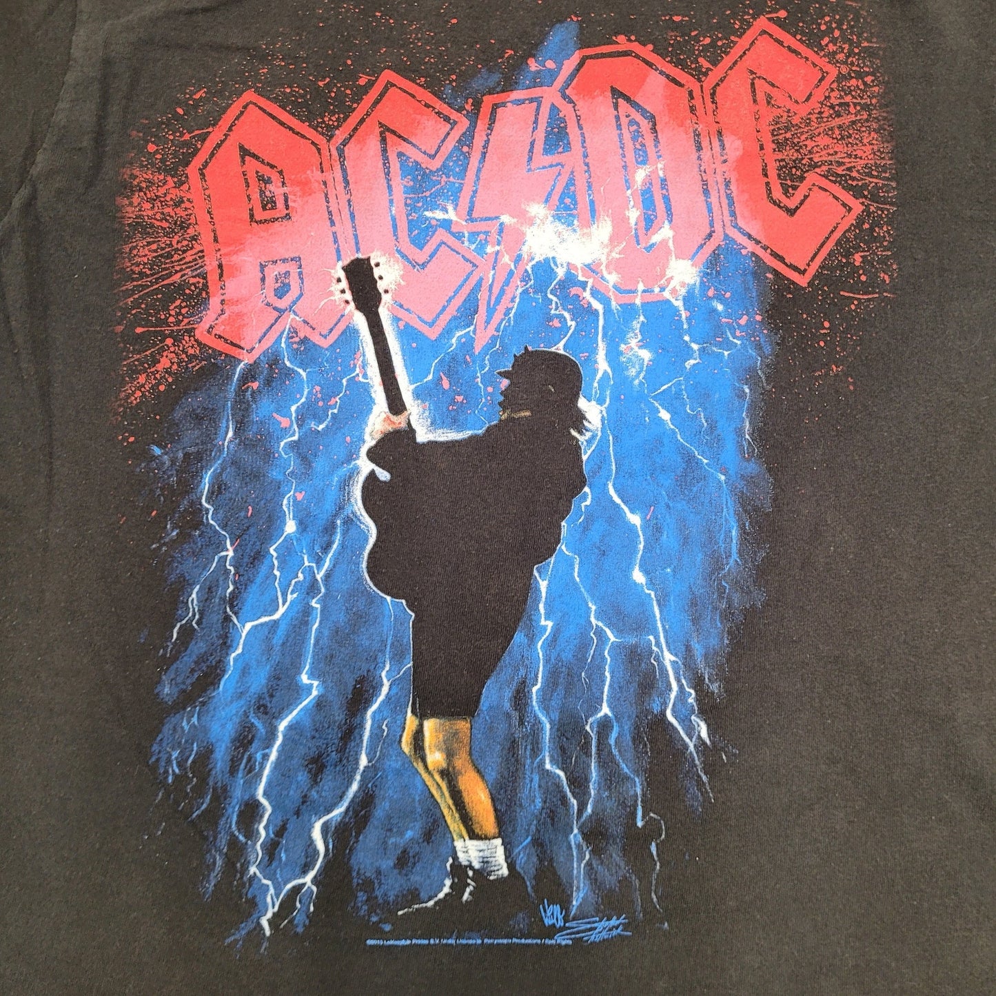 ACDC Shirt Womens Large 21x24 Angus-Young Lightning