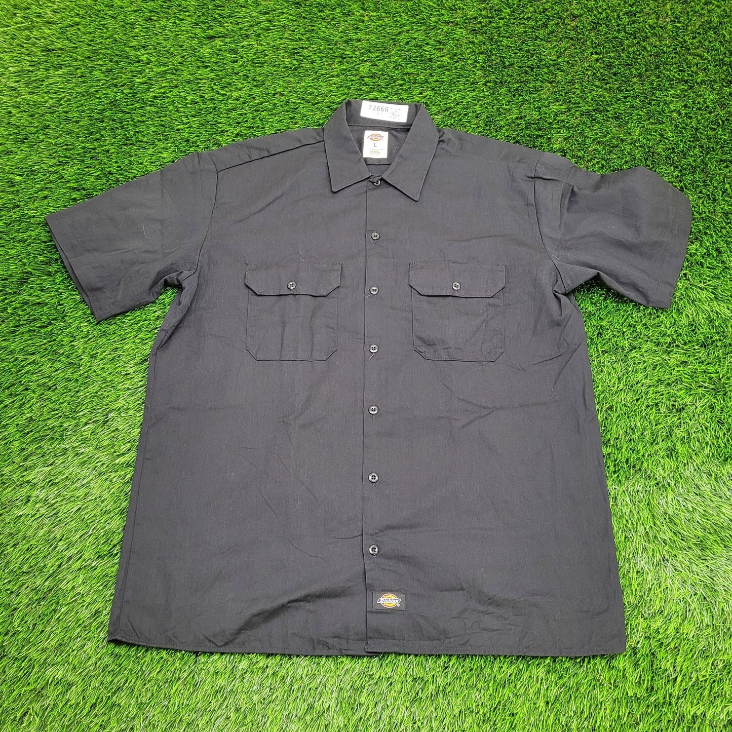 DICKIES Button Shirt Large 24x31 Baggy