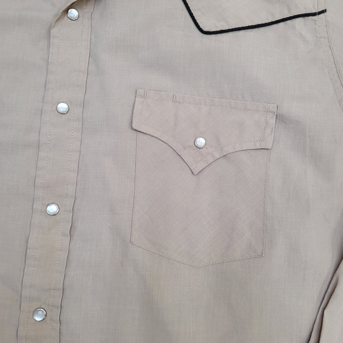 Ely-Cattleman Pearl-Snap Shirt Large 23x31 Baggy Yoke