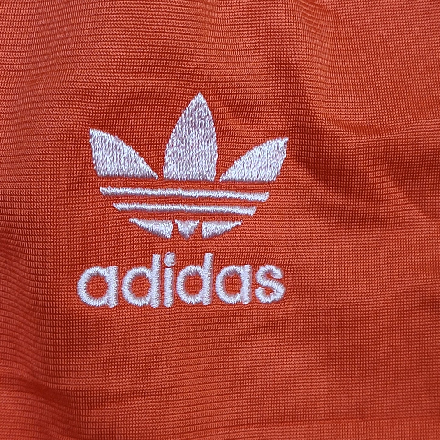 ADIDAS Trefoil Track Jacket Womens M/L 19x24 Orange