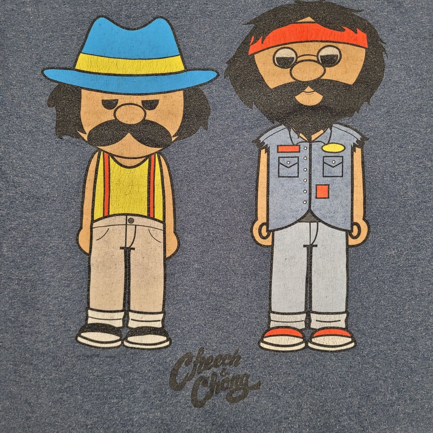 Cheech-&-Chong Comedy Shirt Small 18x25 Blue