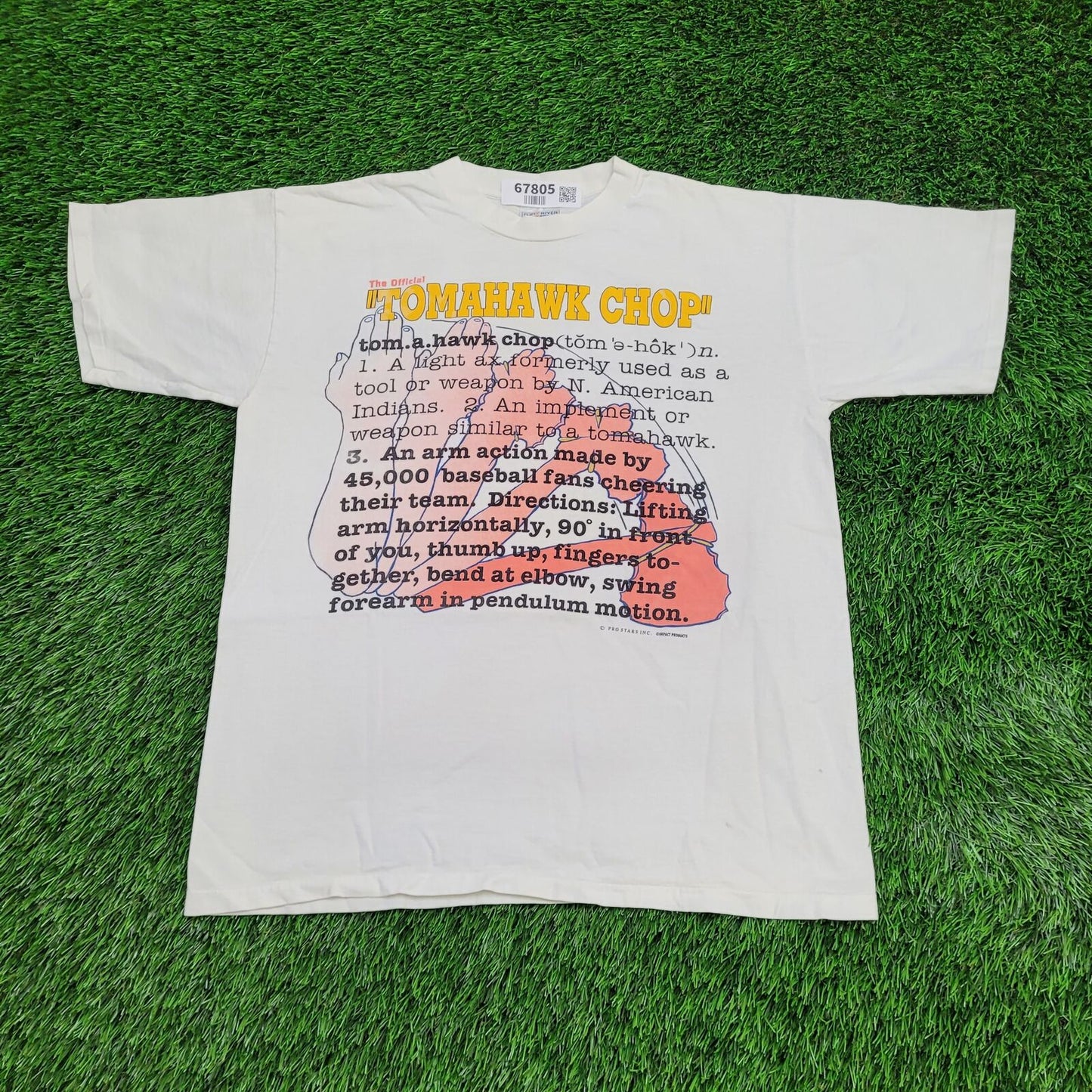 Vintage Tomahawk Chop Shirt Medium 20x25 White