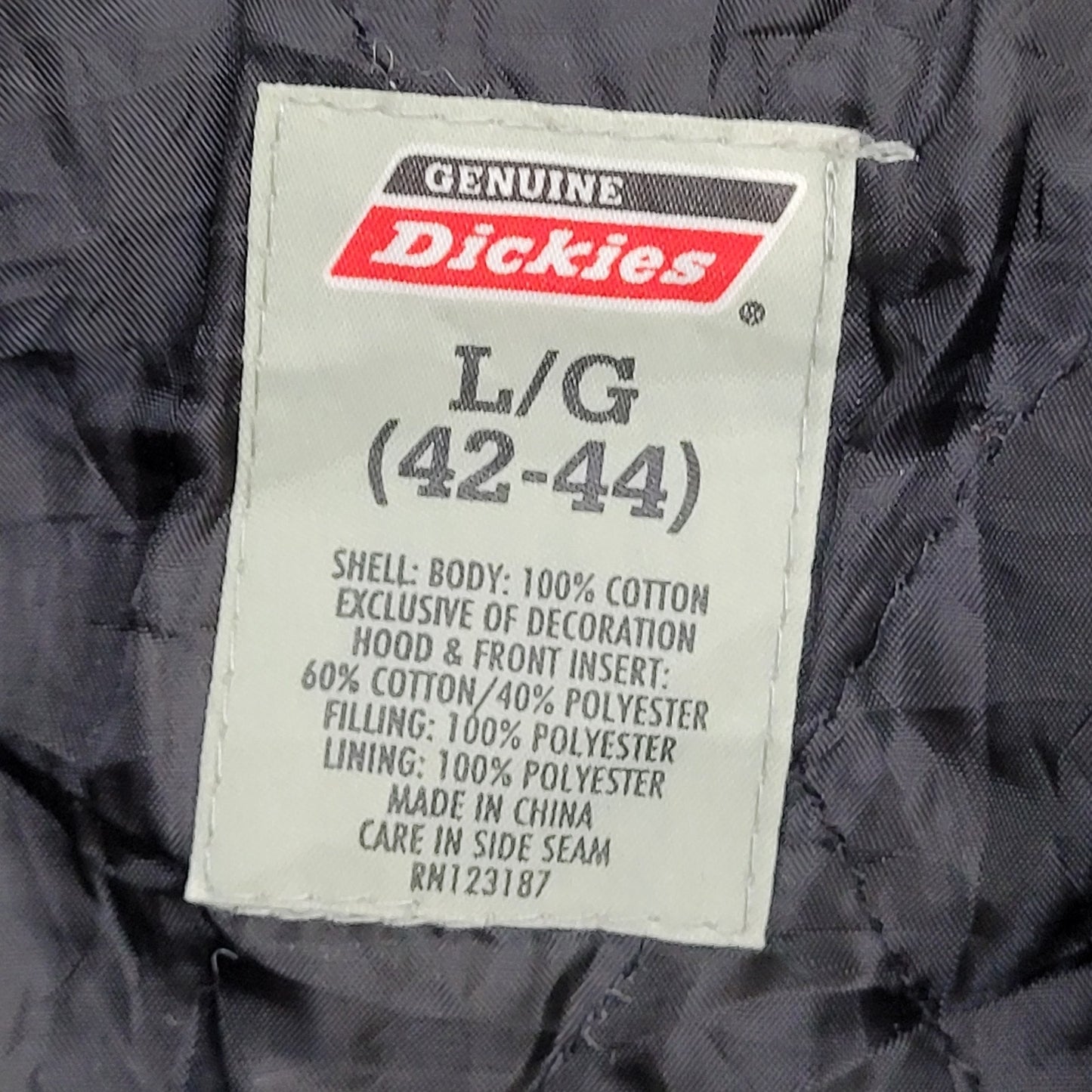 Dickies Hooded Jacket Large 23x29 Black