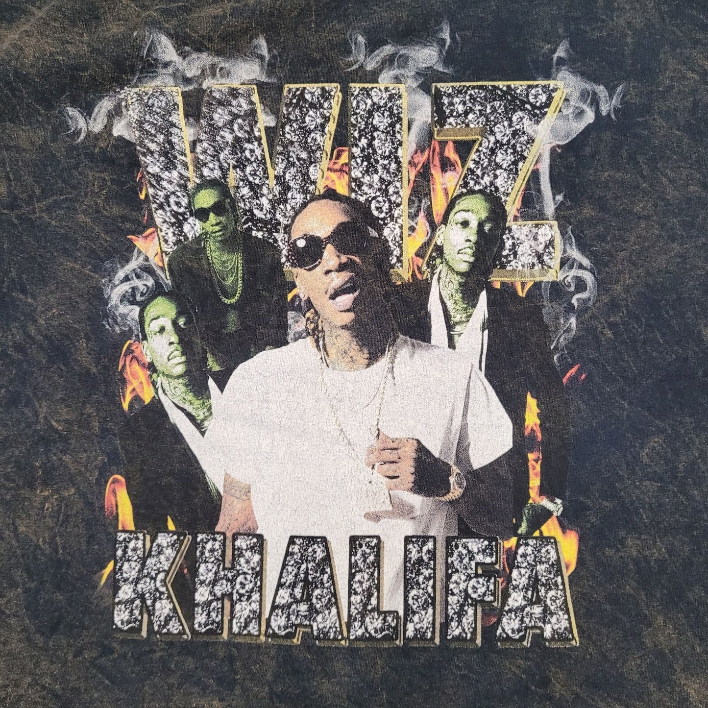 Wiz-Khalifa Shirt XL 27x30 Bleached Dye