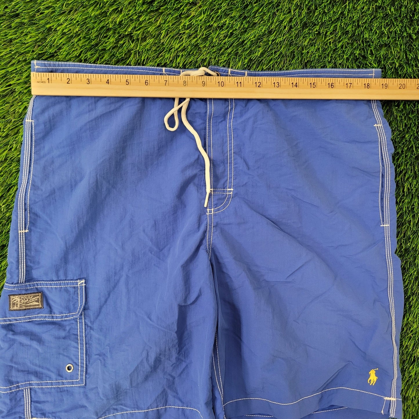 Vintage Y2K Ralph-Lauren Swim Shorts Large 38x9 Blue