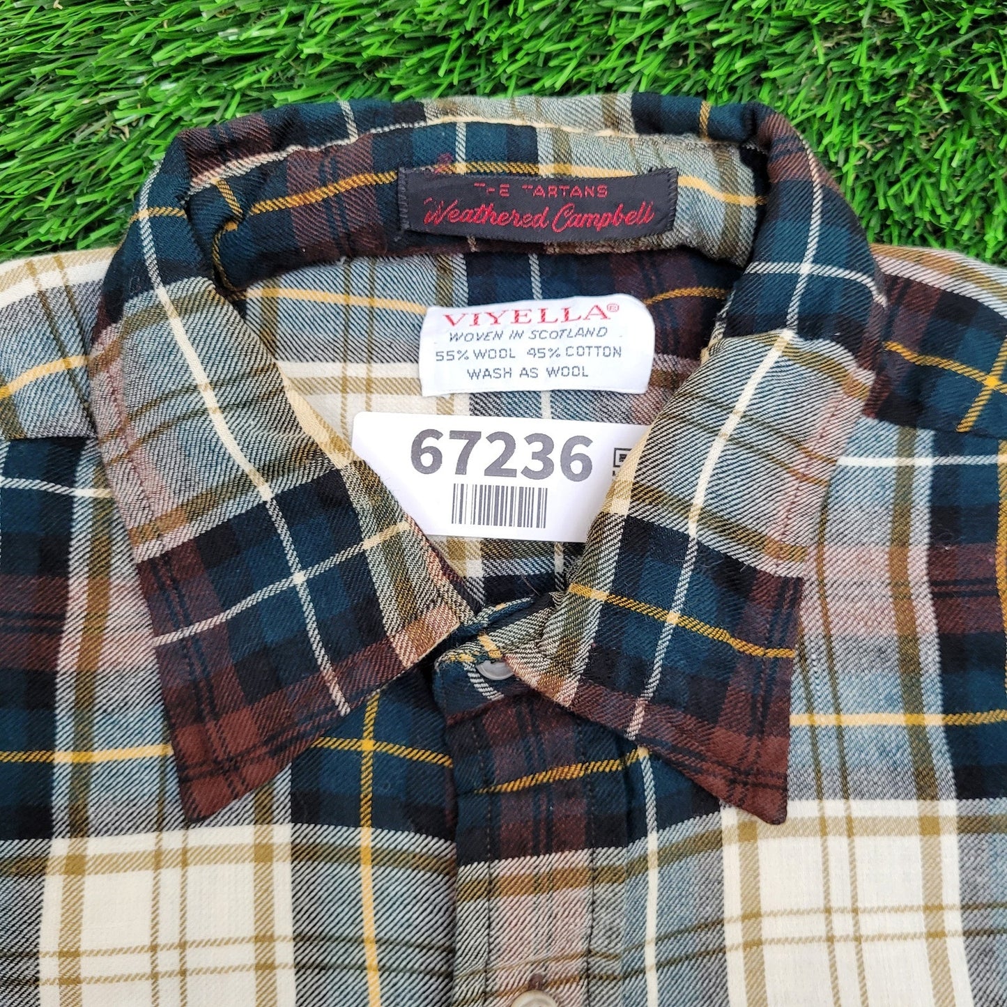 Vintage Viyella Extra-Baggy Shirt Womens Large 23x30 Plaid