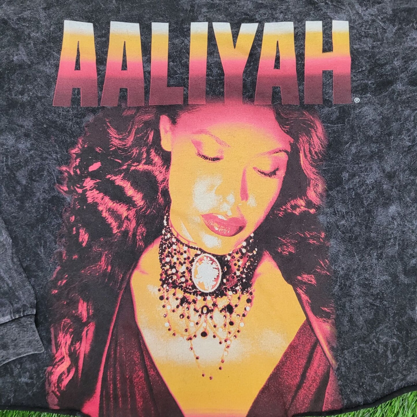 Aaliyah Iconic R&B Shirt XL 22x27 Black Gray