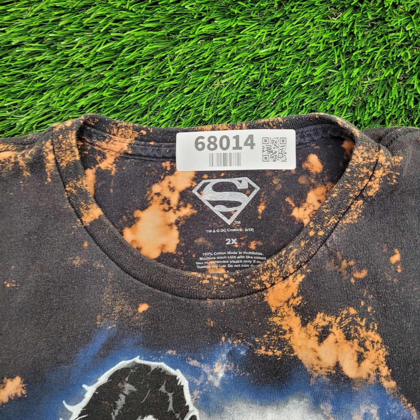 DC-Comics Superman Shirt Womens 2XL 24x28 Bleached Dye