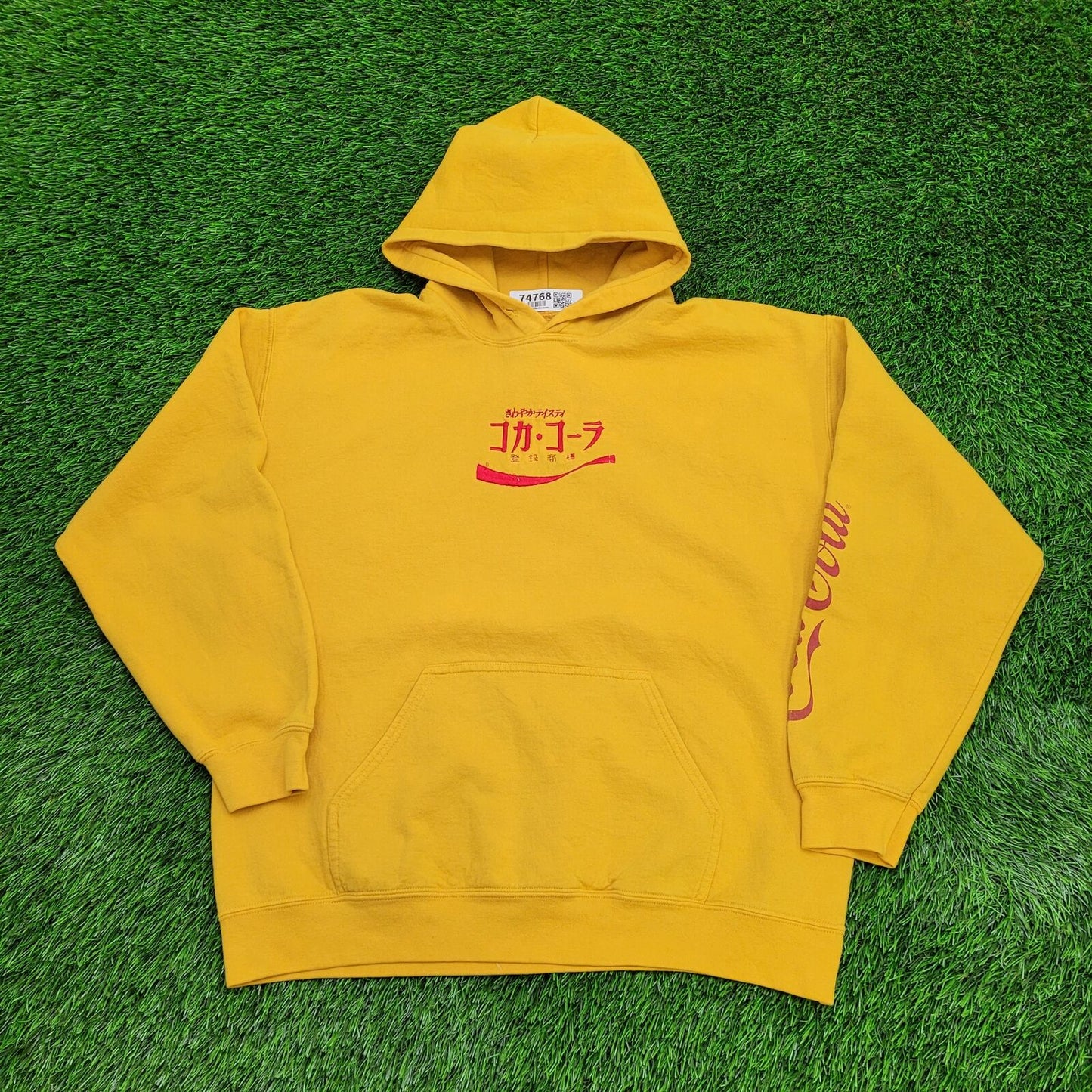 Coca-Cola Hoodie Large 22x25 Yellow