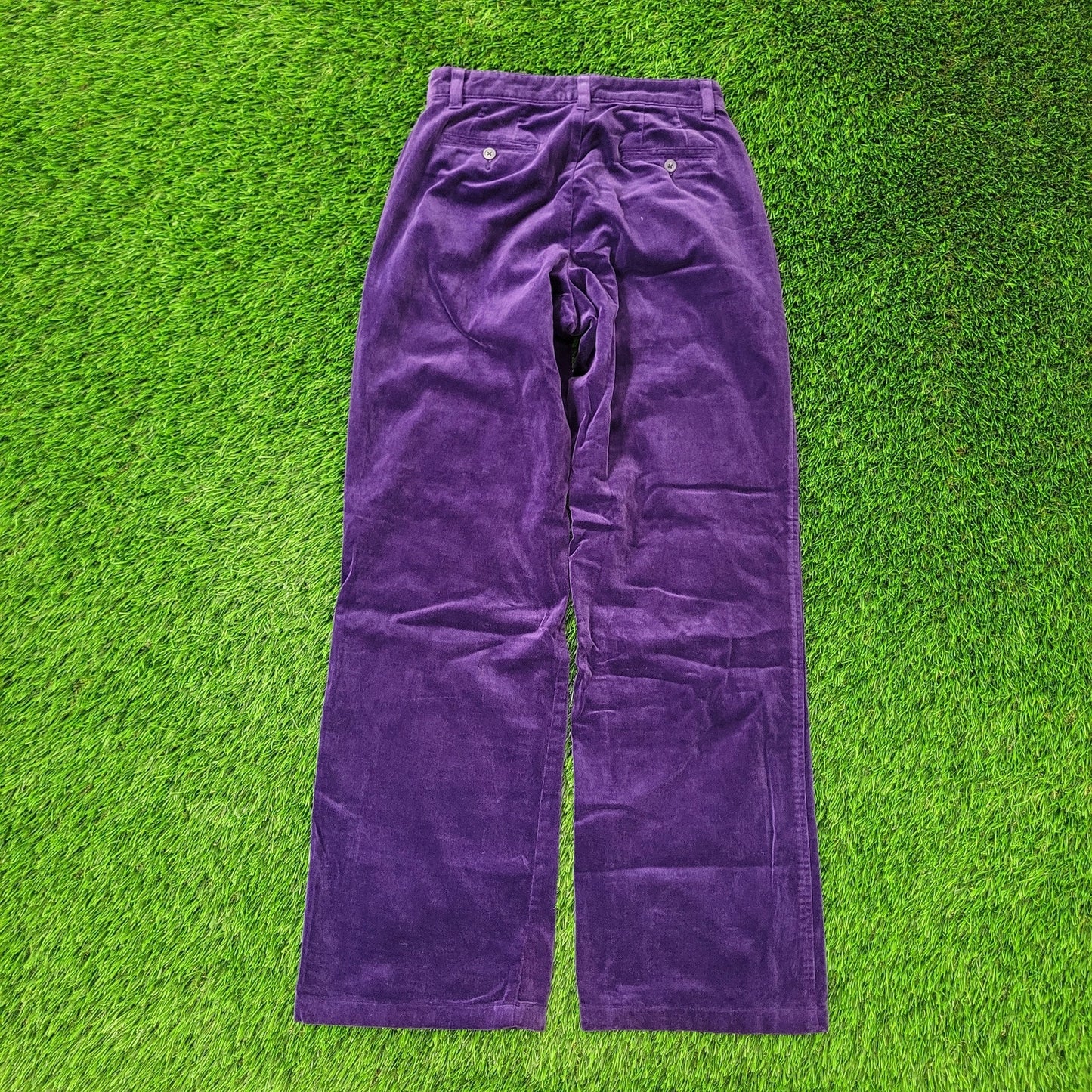 Vintage Tommy-Hilfiger Velvet Pants Womens 2/3 25x31 Purple