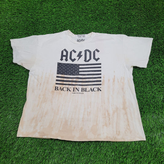 ACDC Black-in-Black Shirt Womens 2XL 25x26 White