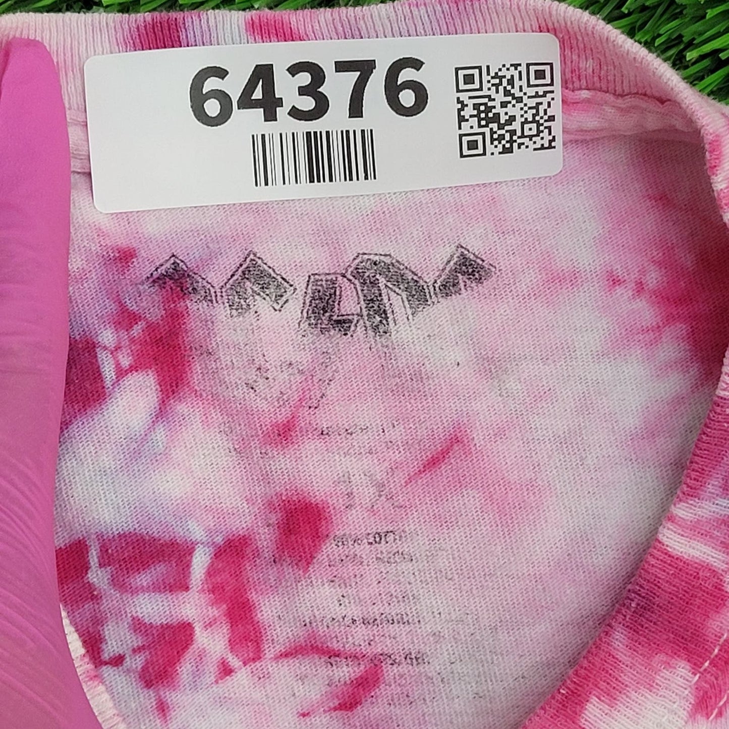 1981 ACDC Rock Band Crumpled Tie-Dye Crop-Top Shirt Womens XL 23x20 Spellout