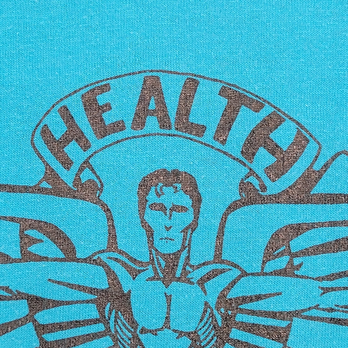 90s Chiropractic Health Shirt Womens Large 20x26 Turquoise