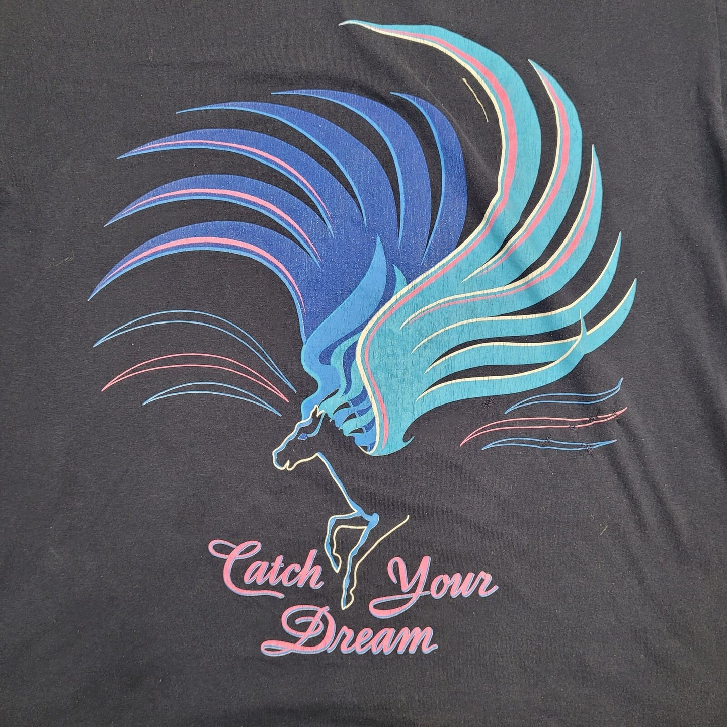 Vintage Soaring Pegasus Shirt Womens 2XL 24x26 Navy Blue